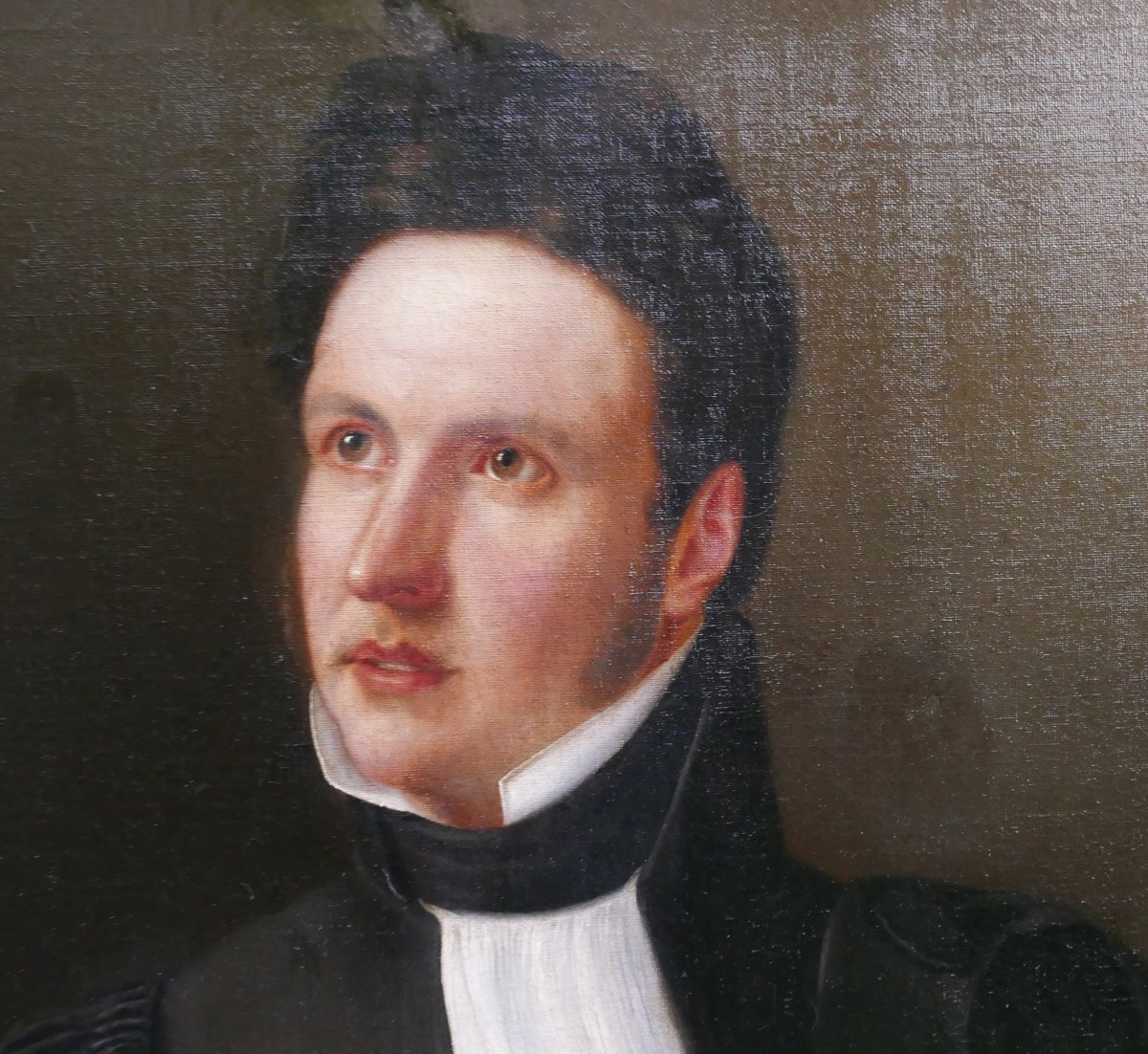 Large Portrait Of A Lawyer, French School, 19th Century, Oil/canvas-photo-6