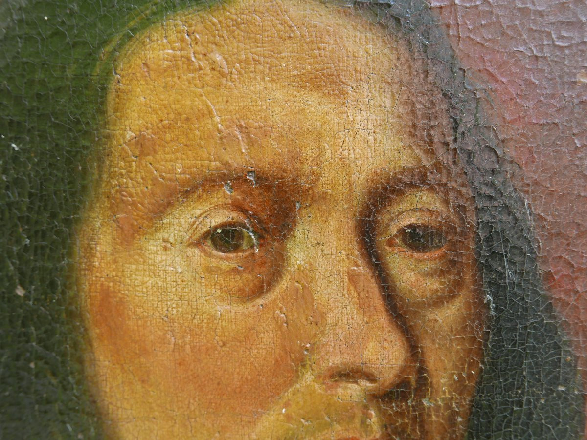 Portrait d'un Homme d'Epoque Louis XIV Huile/Toile du début du XVIIIème siècle-photo-5