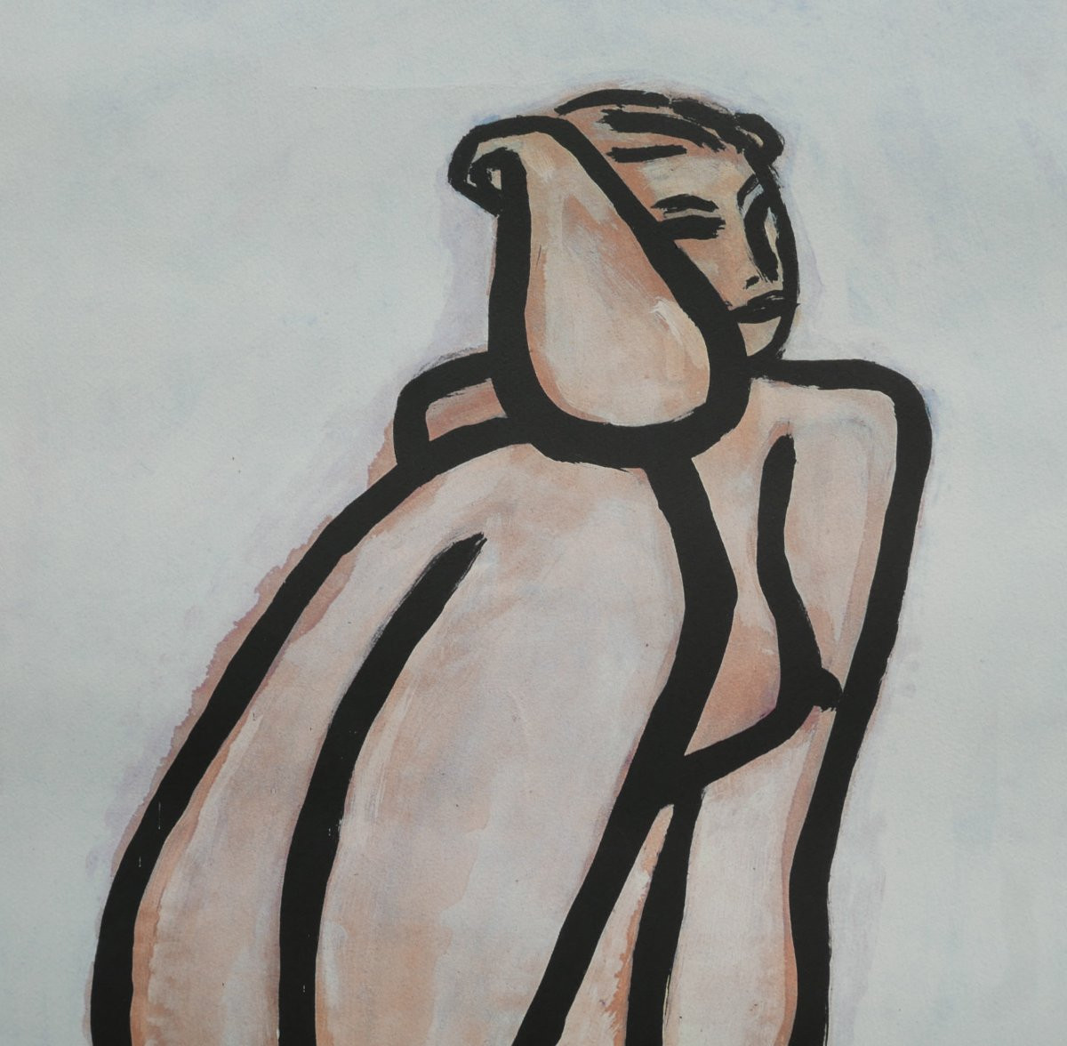 Sanyu Nude Portrait Of A Woman 20th Century Lithograph-photo-1