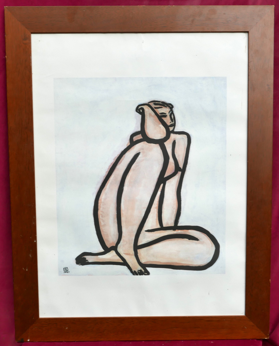 Sanyu Nude Portrait Of A Woman 20th Century Lithograph