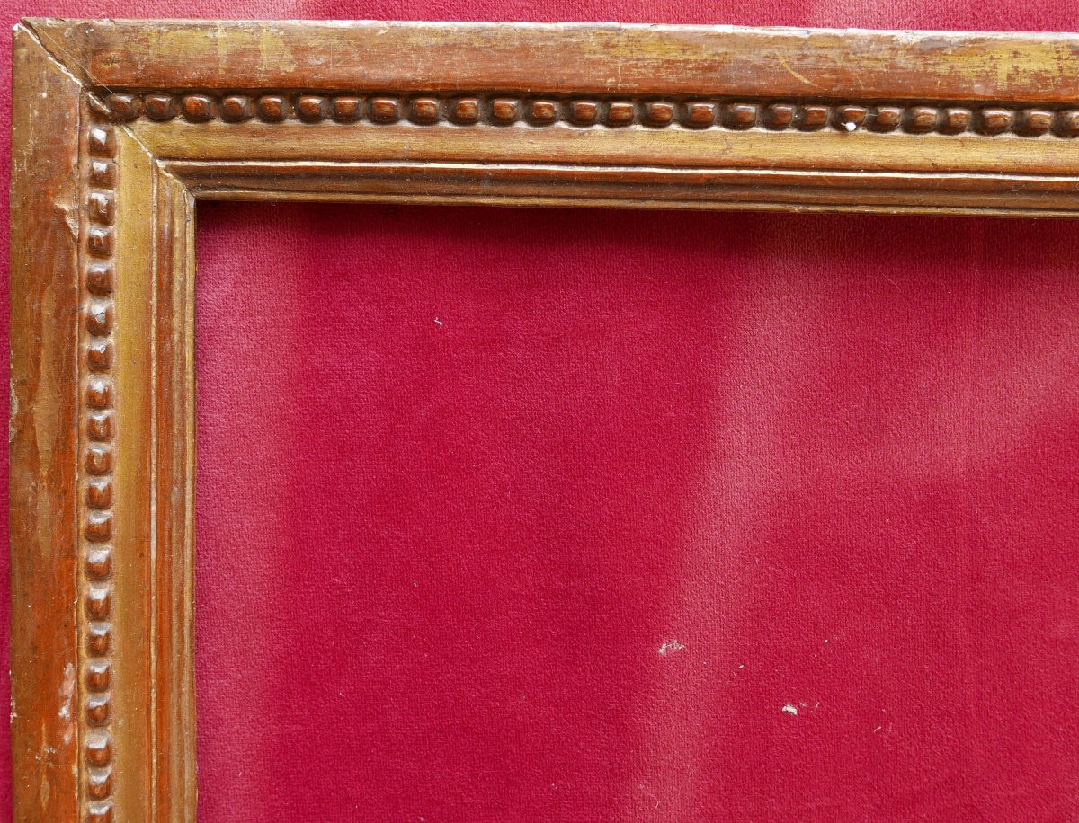 Louis XVI Wooden Frame From The 18th Century For Stretcher: 65.5 X 55.3 Cm-photo-2