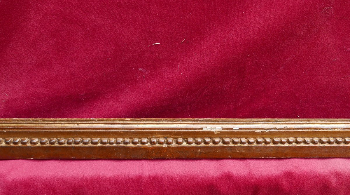 Louis XVI Wooden Frame From The 18th Century For Stretcher: 65.5 X 55.3 Cm-photo-3