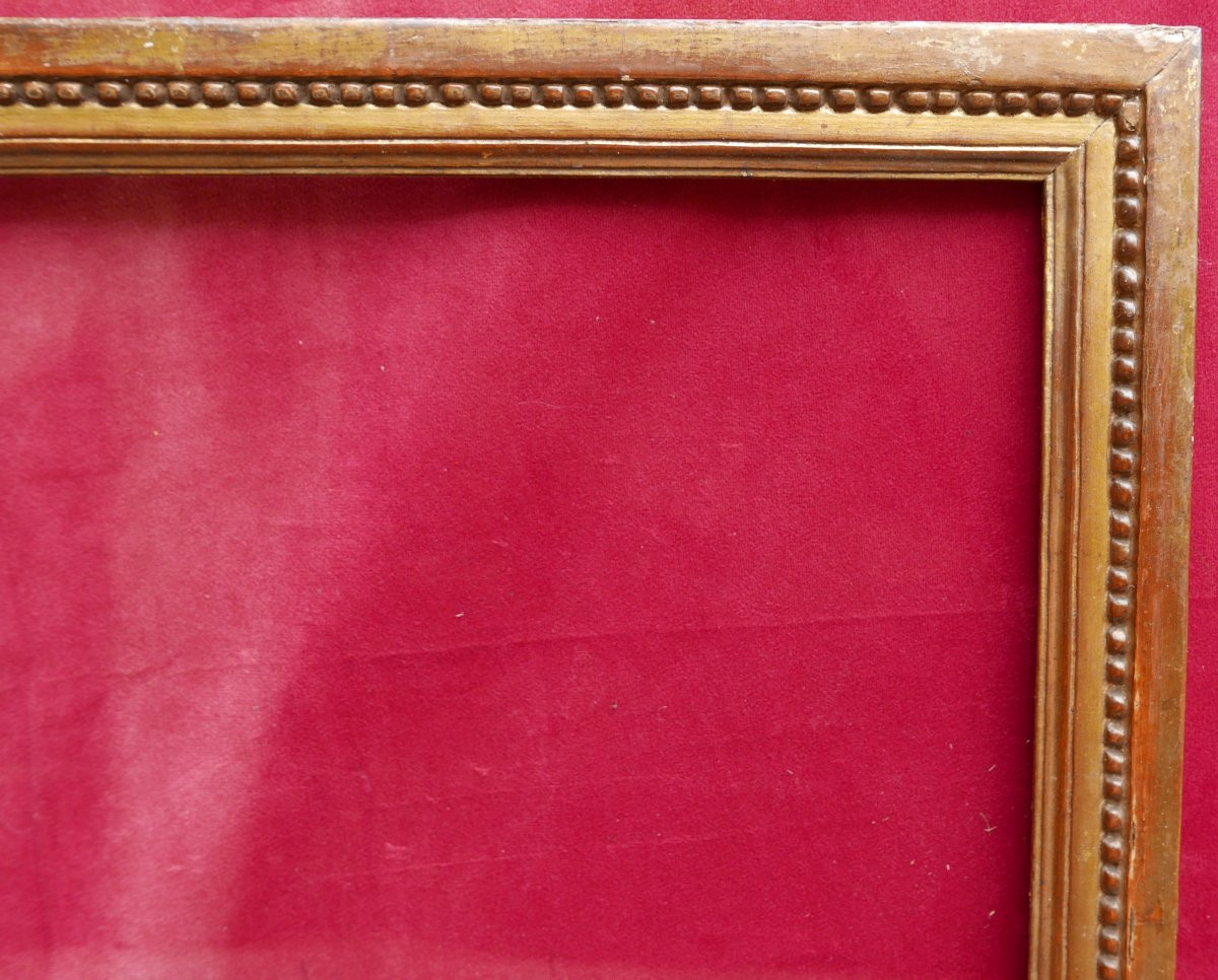 Louis XVI Wooden Frame From The 18th Century For Stretcher: 65.5 X 55.3 Cm-photo-4