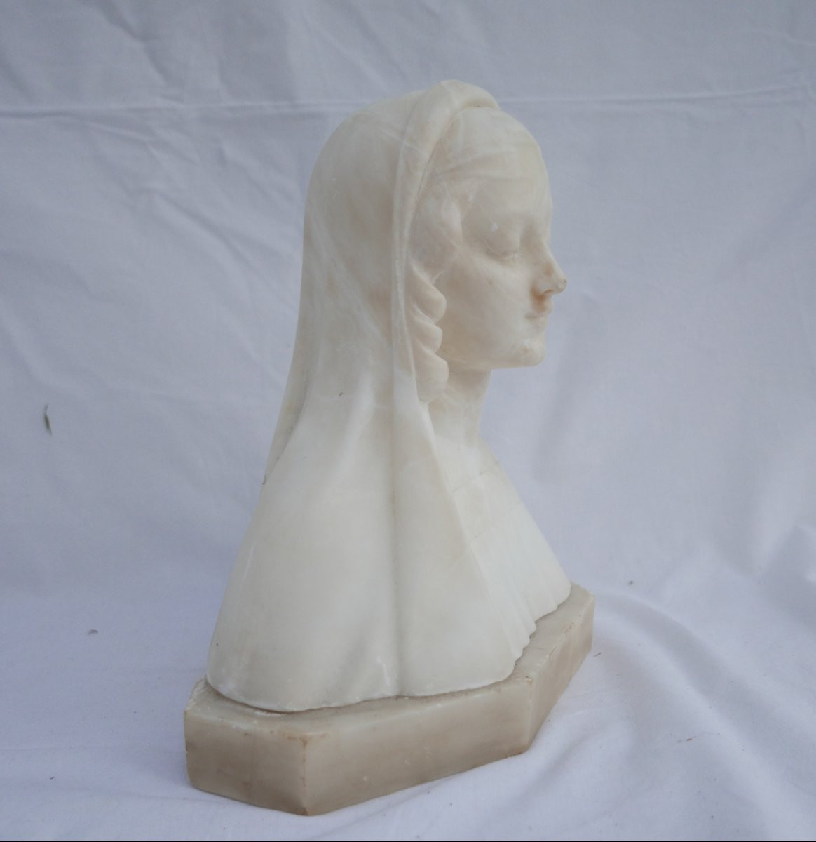 Guglielmo Pugi Statuette Of A Woman In Alabaster 19th Century-photo-4