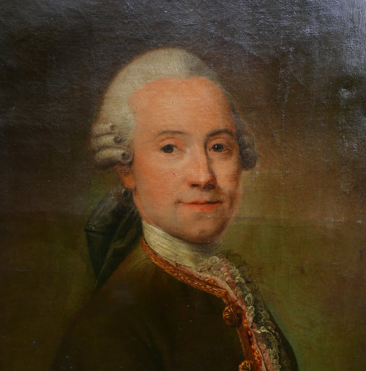 Portrait d'un Homme Epoque Louis XVI Huile/Toile du XVIIIème siècle-photo-3