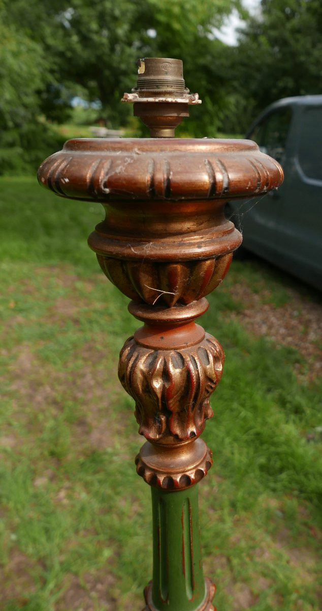 Rare Paire de Grandes Torchères Lampadaires Années 1960-photo-1
