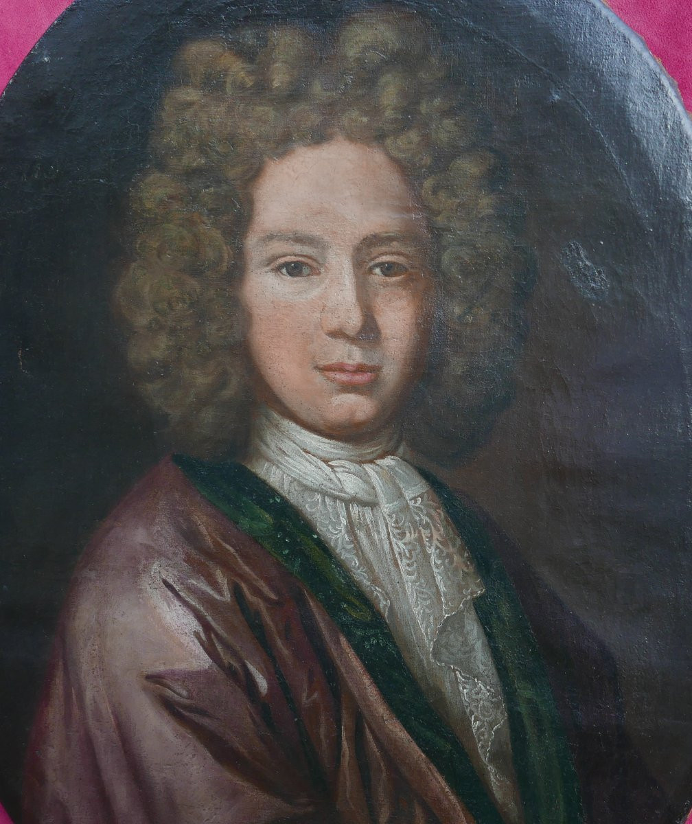 Portrait d'un Homme d'Epoque Louis XIV Huile/Toile début XVIIIème siècle-photo-3