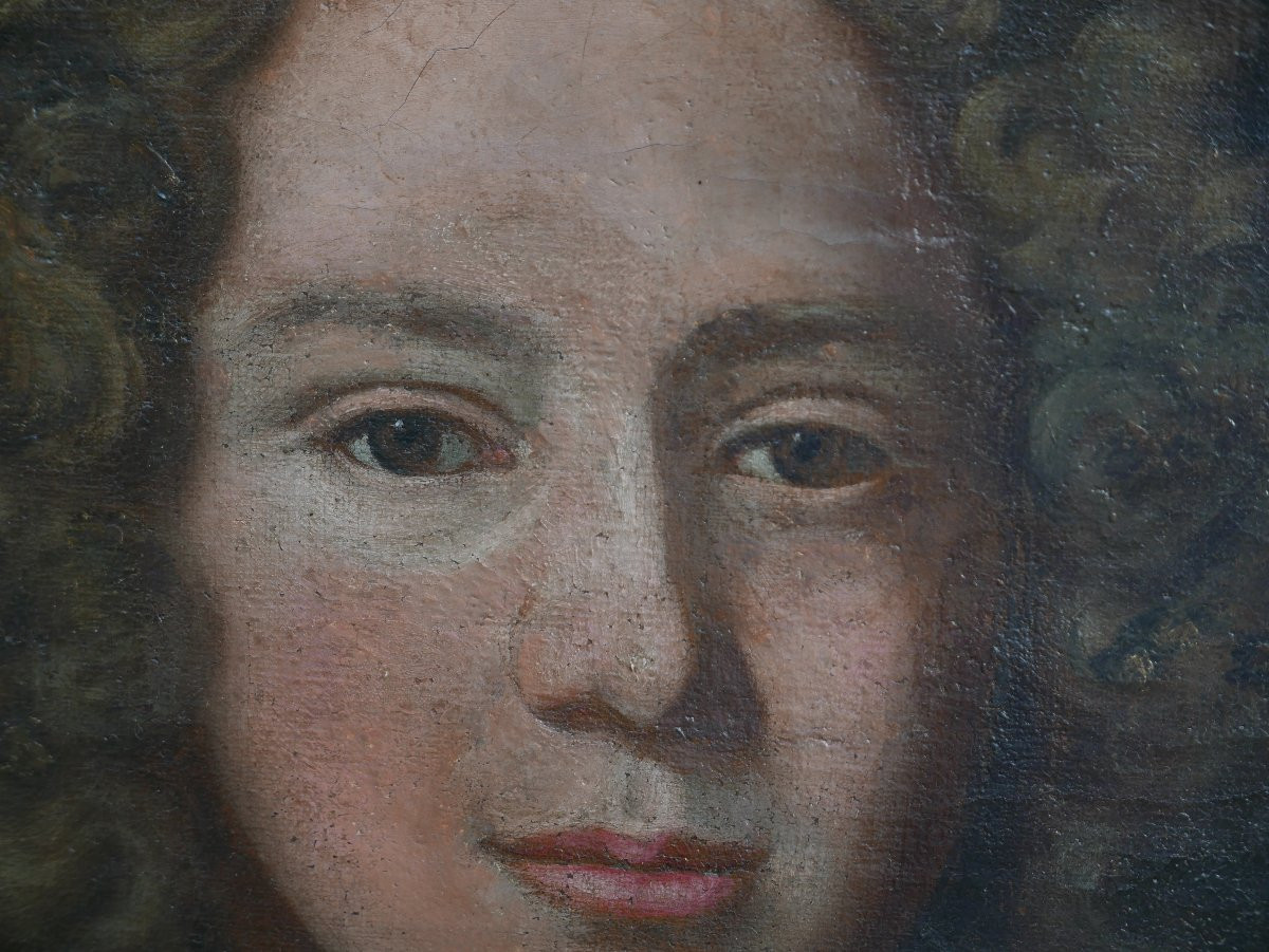 Portrait d'un Homme d'Epoque Louis XIV Huile/Toile début XVIIIème siècle-photo-4