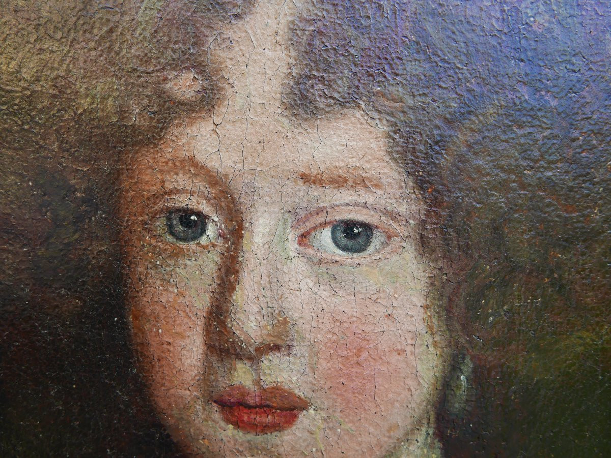 Portrait Of A Princess, Louis XIV Period, 17th Century Oil/canvas-photo-4