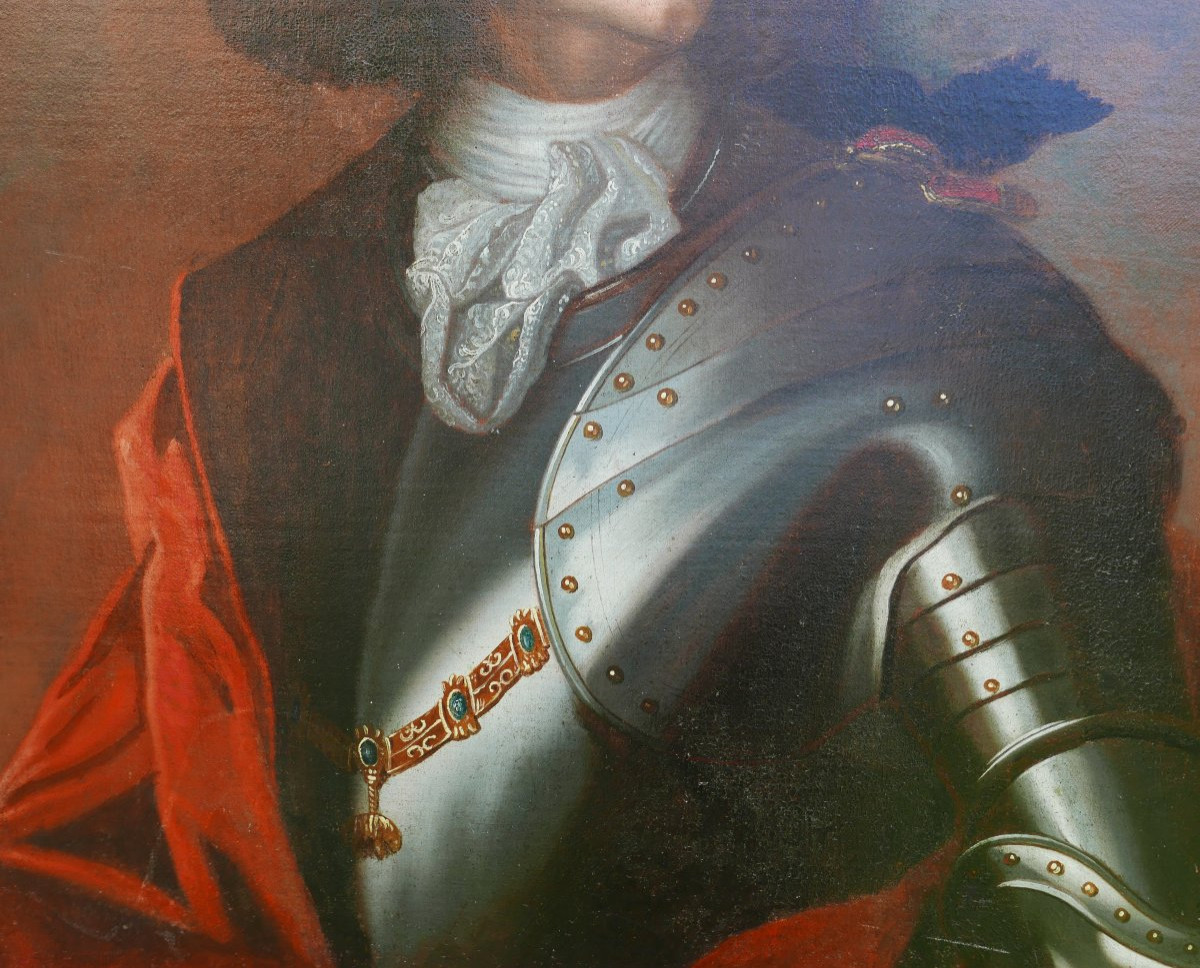 Portrait Of A Man Maximilian II Emmanuel Of Bavaria Oil/canvas 17th Century-photo-1