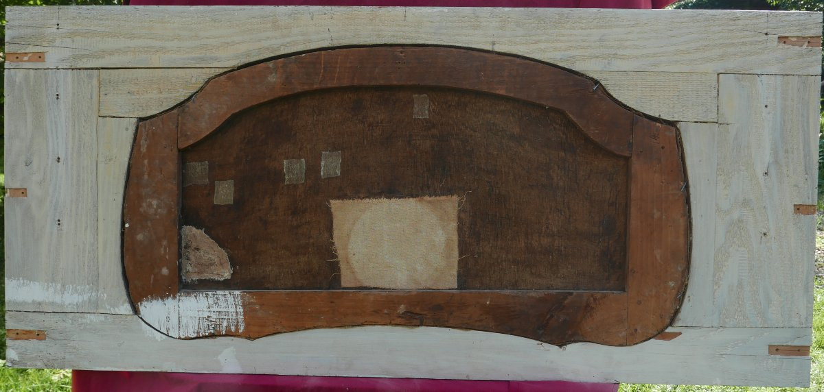 Tableau Paysage Haut de Porte Huile/Toile du XVIIIème Siècle-photo-7