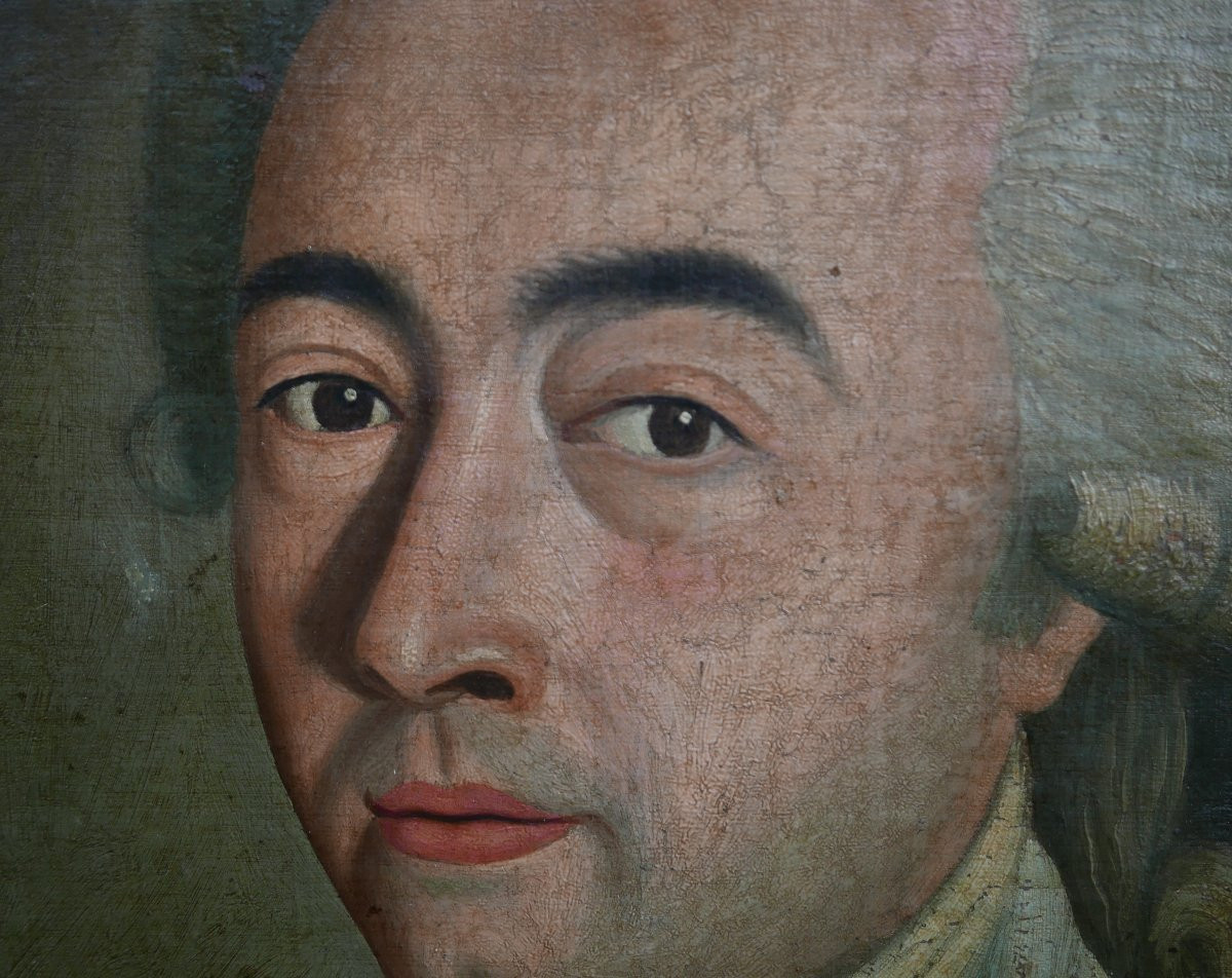 Portrait d'Homme Epoque Louis XVI Huile/Toile du XVIIIème siècle-photo-4