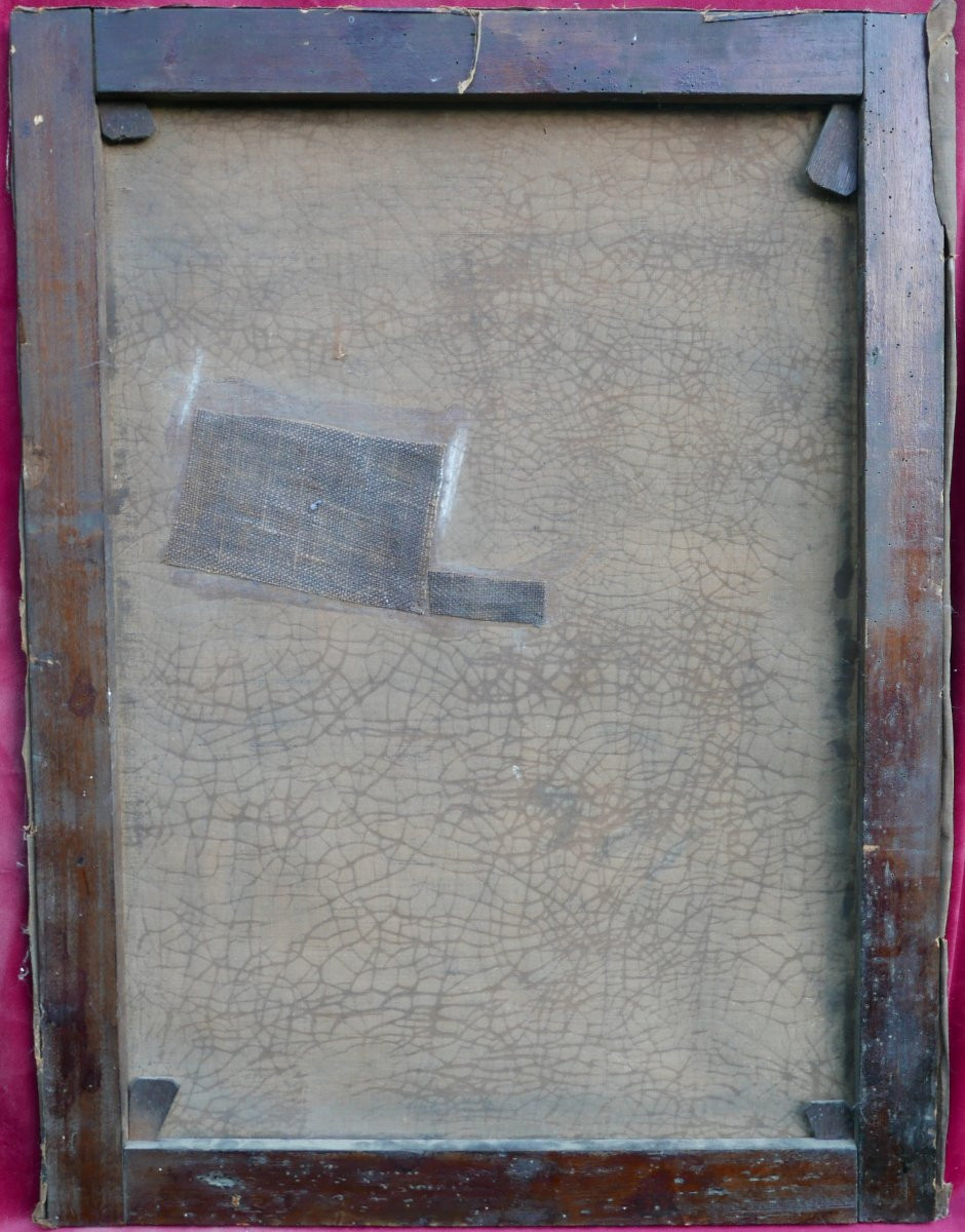 Scène de Genre Moine Itinérant Huile/Toile du XIXème siècle-photo-7