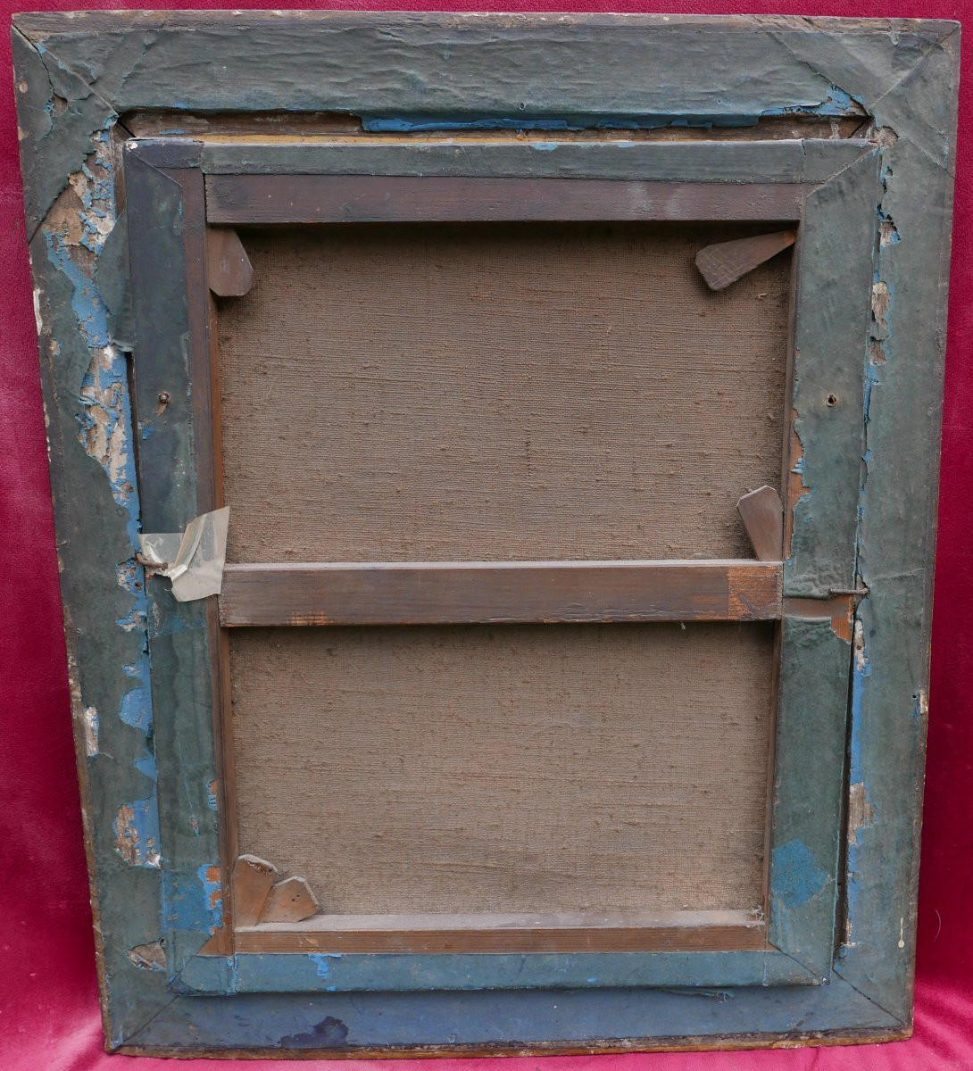 Scène de Genre Crèche Naissance du Christ Huile/Toile du XVIIIème siècle-photo-7