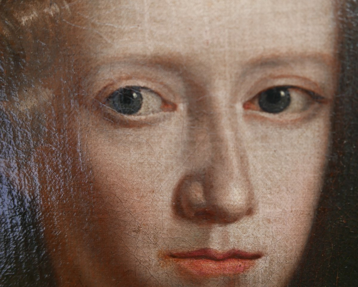 Portrait Of A Woman, Louis XIV Period, Oil/canvas, Early 18th Century-photo-5