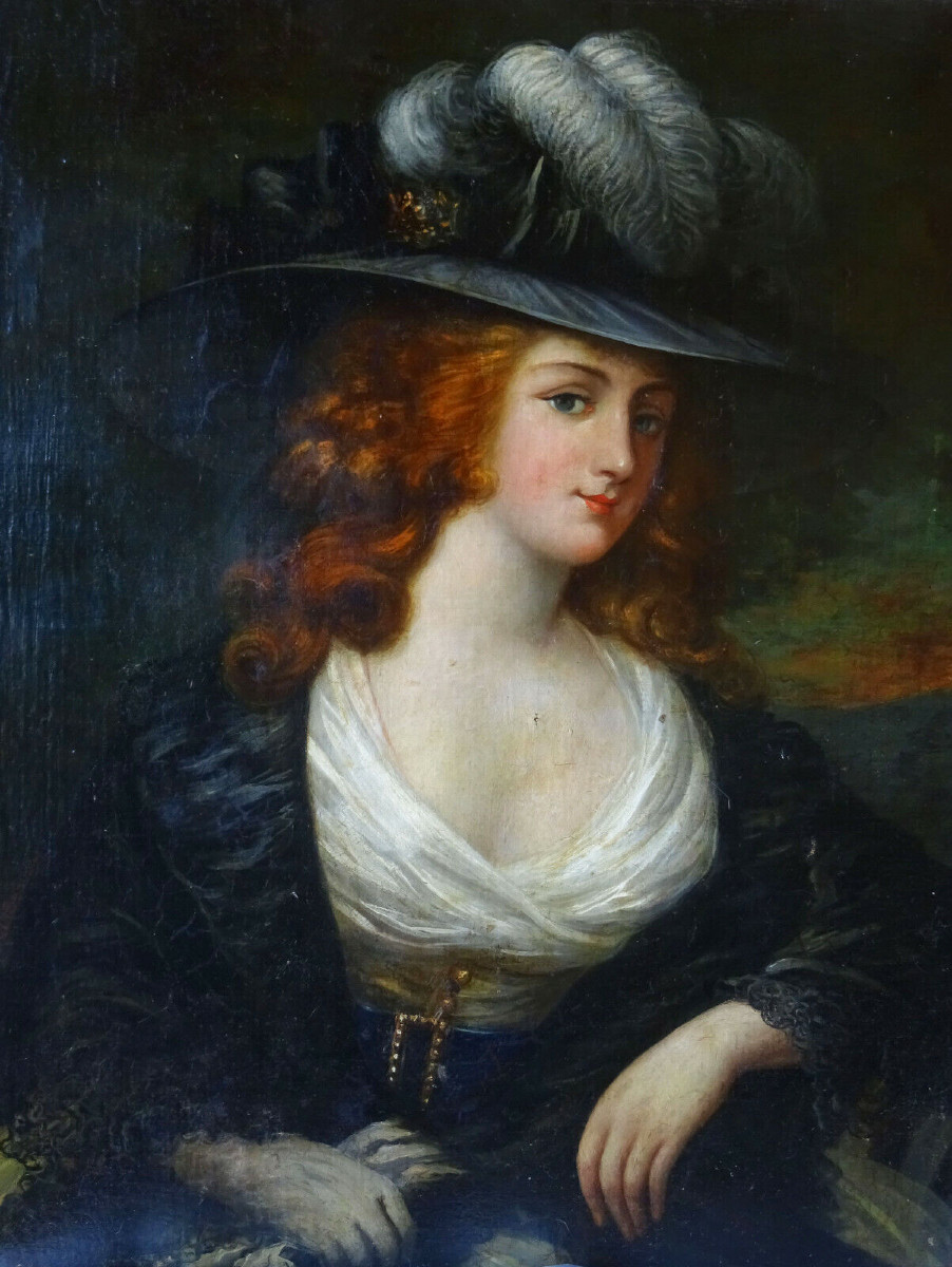 Portrait Of A Woman, English School, 18th Century, Oil On Canvas