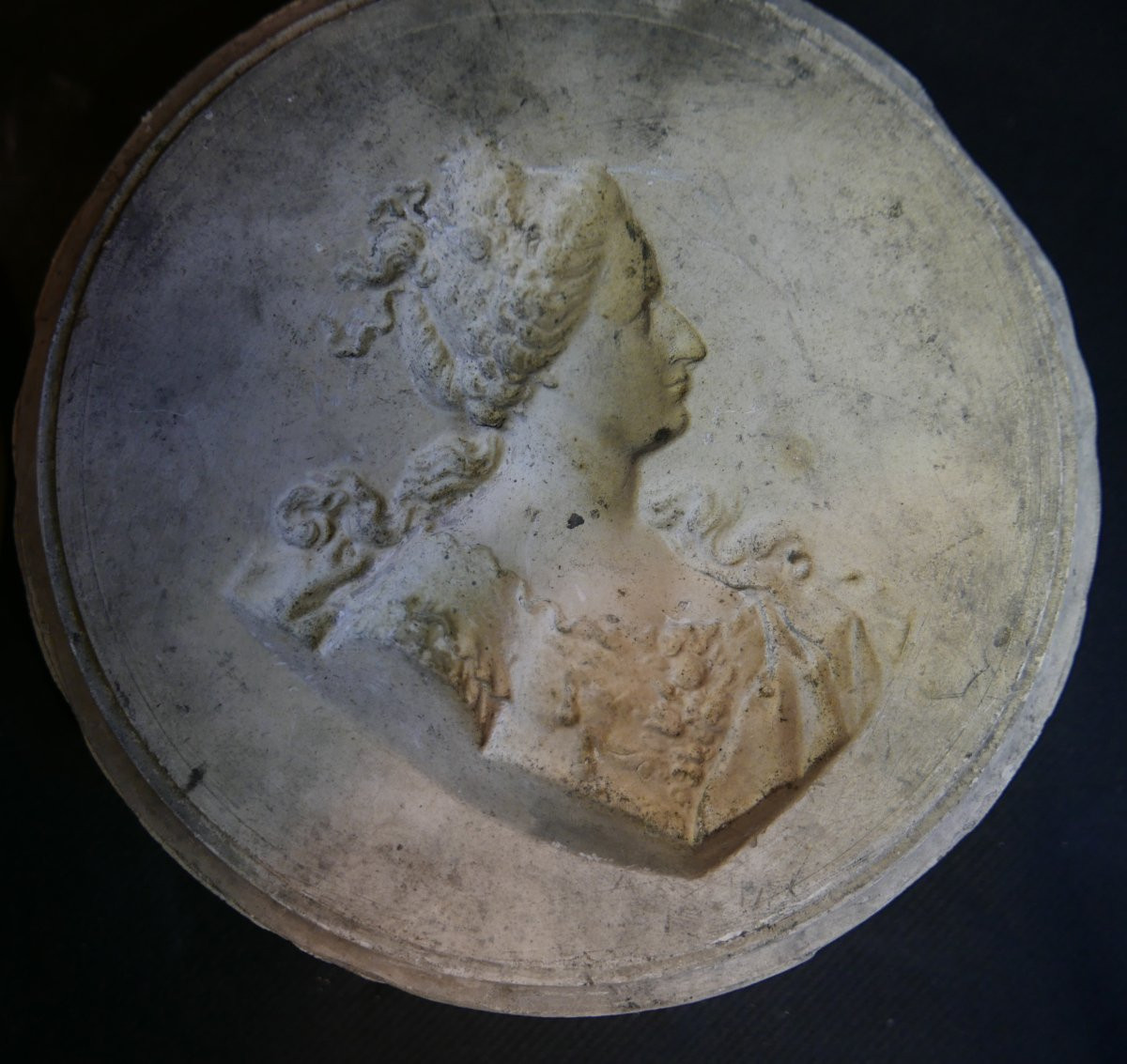 Plaster Medallion And Its Original Mold, 19th Century-photo-2