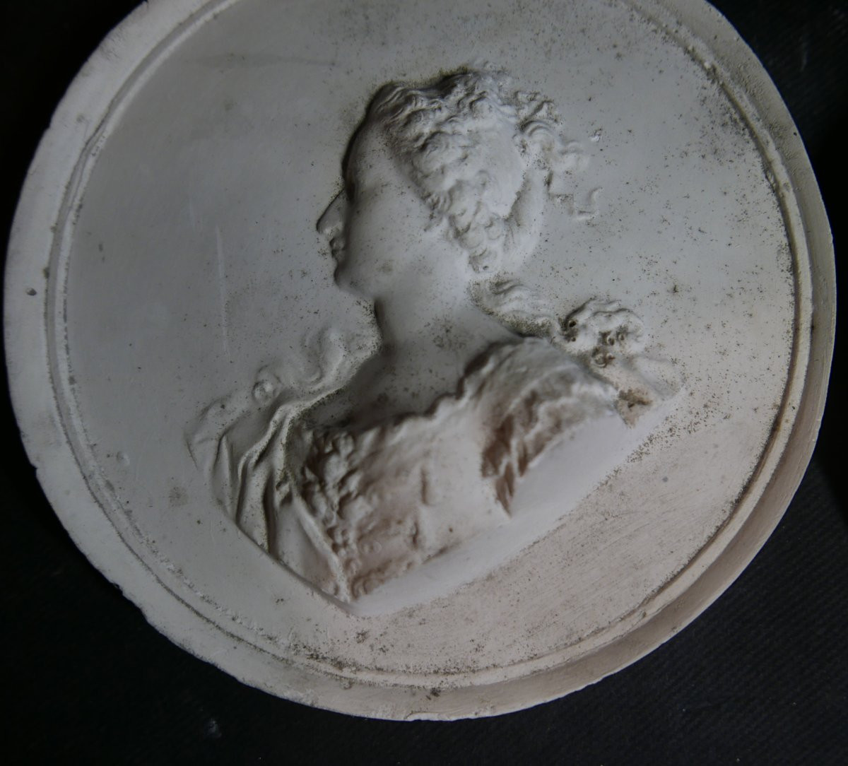 Plaster Medallion And Its Original Mold, 19th Century-photo-3