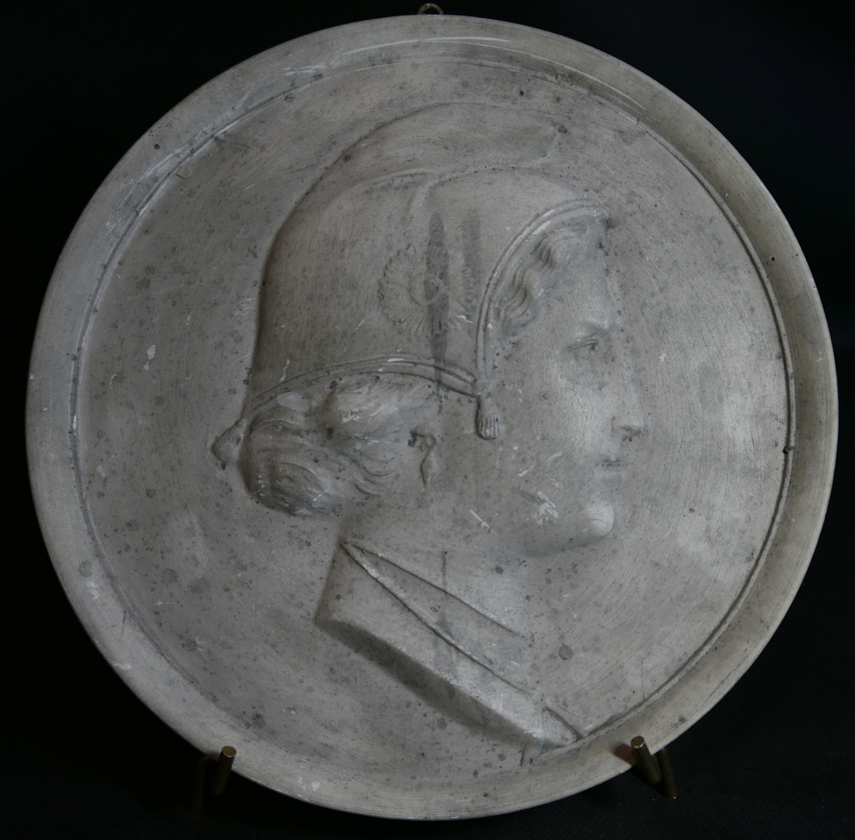 Large Marianne Medallion, Late 18th - Early 19th Century, Hard Plaster
