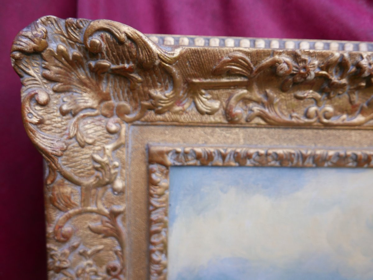 Fanelli Tableau Paysage Marine Italie Huile/Toile fin XIXème siècle Signé-photo-6