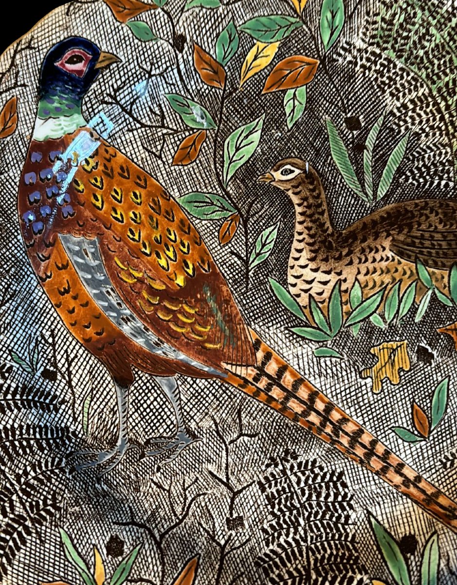 Jean Bertholle Faisant Service Rambouillet années 1970 Assiette Dessert-photo-2