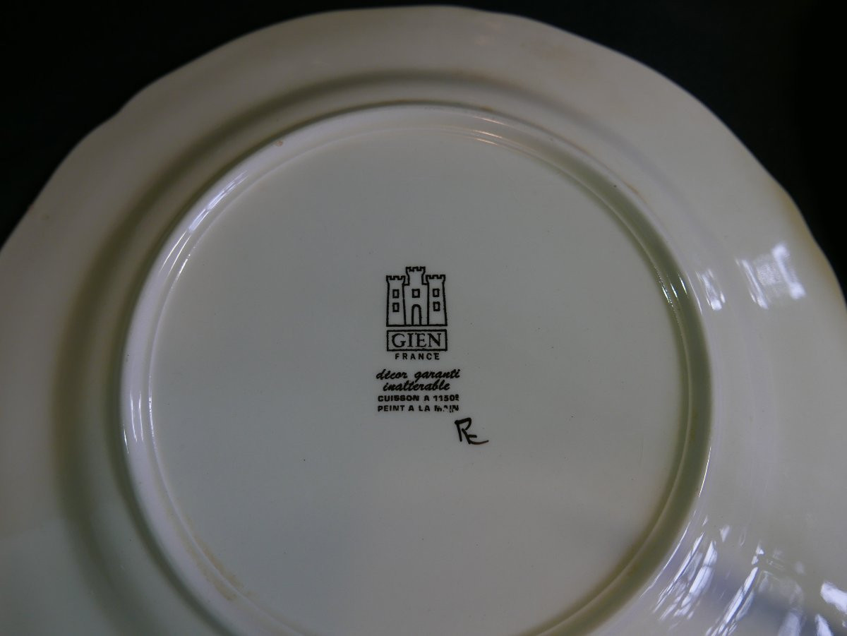 Jean Bertholle Six Assiettes Service Rambouillet années 1970-photo-4