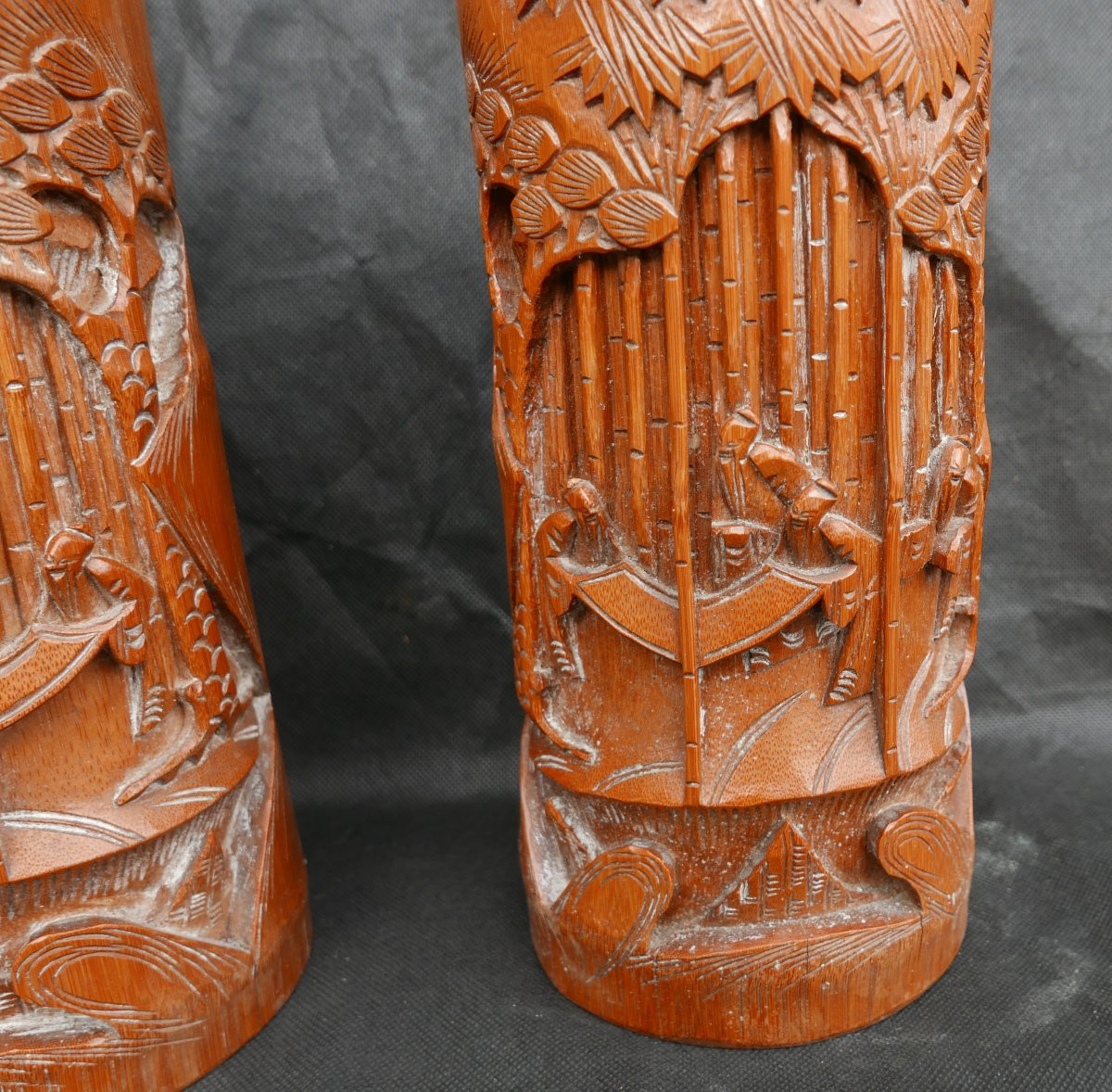 Brush Pots, Guangxu Period, China, 19th Century, Bamboo-photo-2