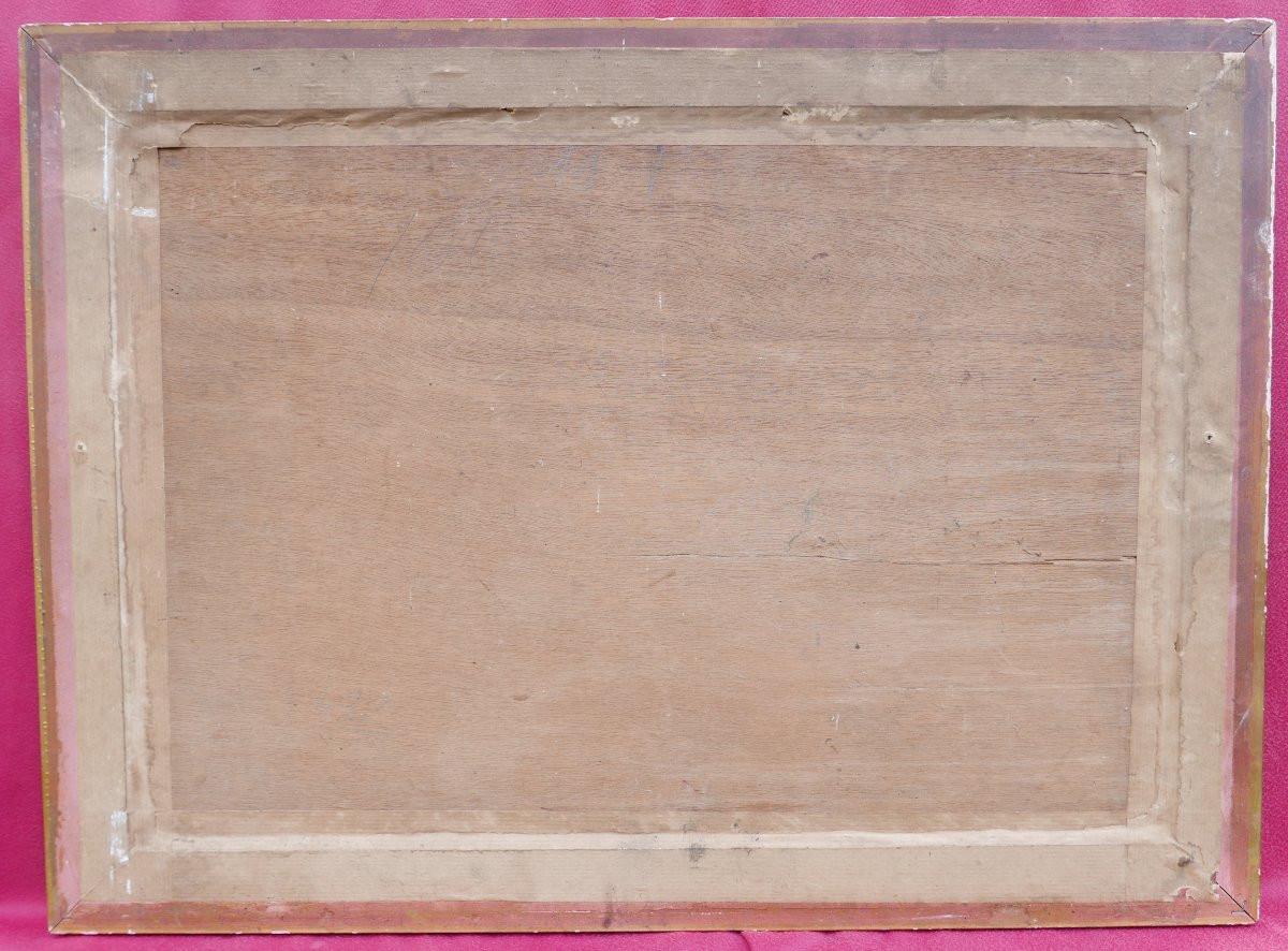 Still Life Table Setting Painting, Oil On Panel, Early 20th Century, Signed-photo-5