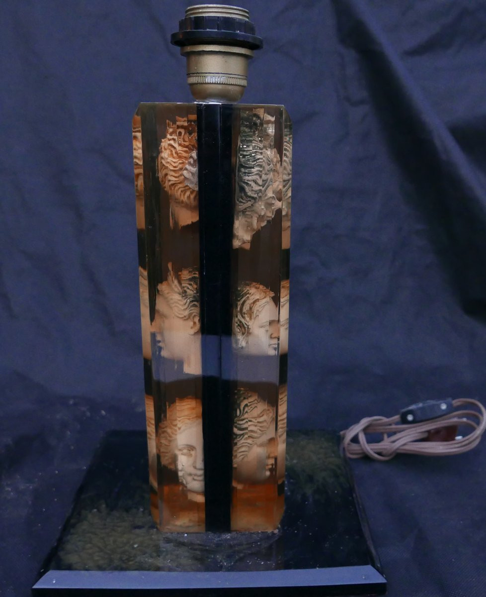 Pierre Giraudon Pied de Lampe à l'Antique Grecque XXème siècle-photo-3