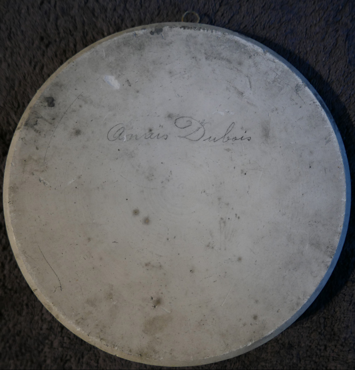 Hard Plaster Medallion Of A Woman In Profile, 19th Century.-photo-2