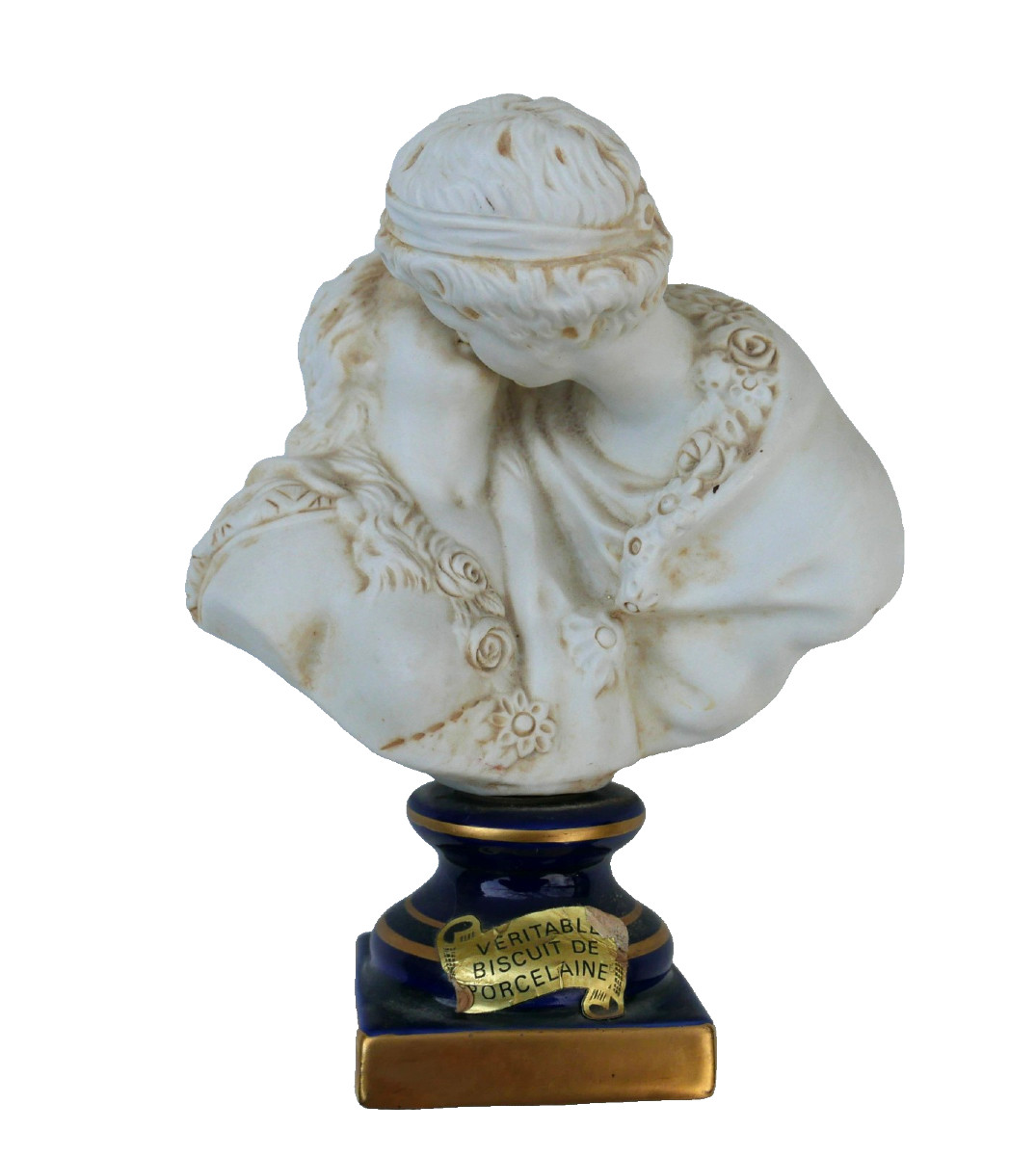 Biscuit Porcelaine Le Baiser d'après HOUDON XXème siècle Manifacture de Sèvres