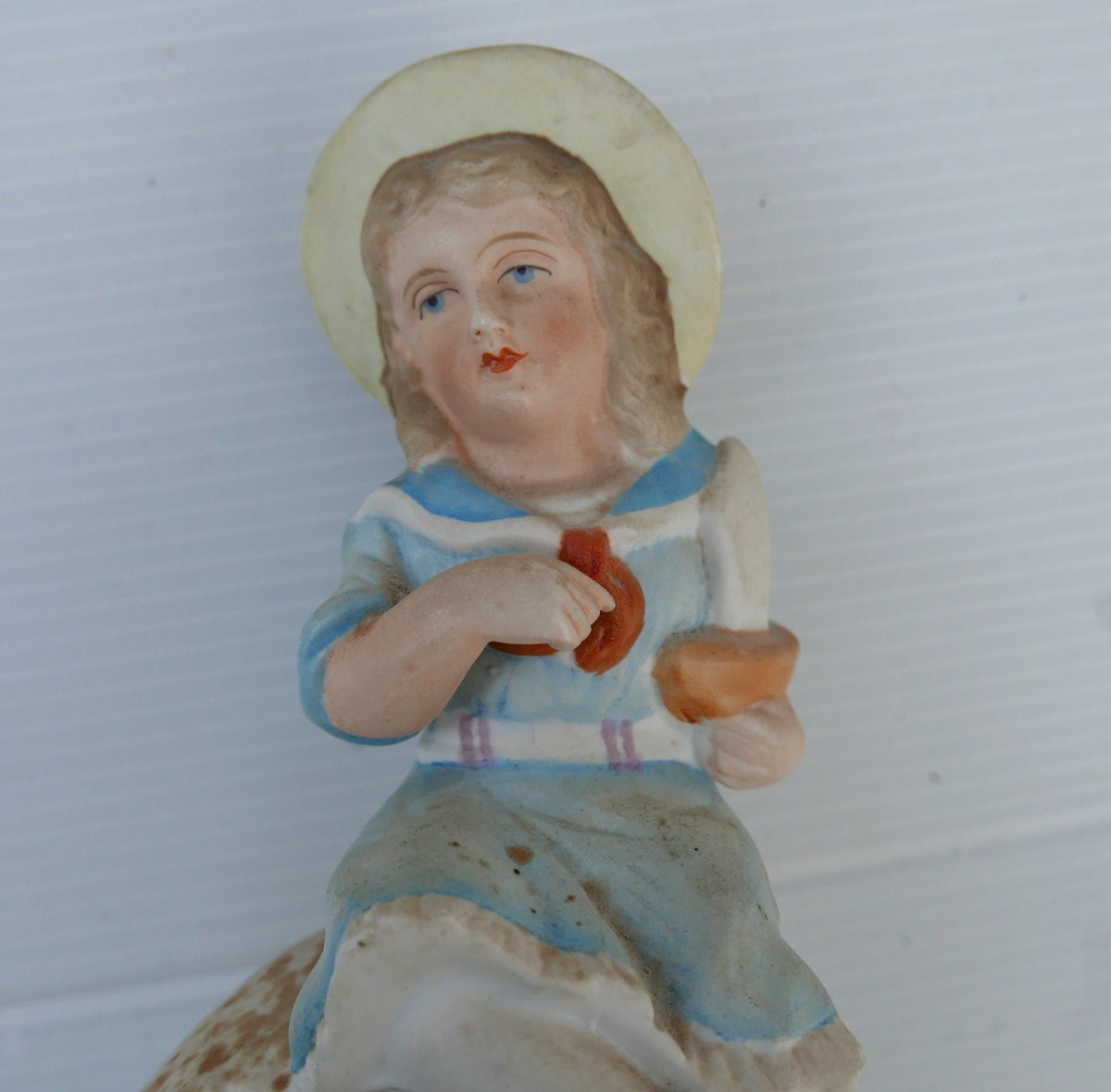 Biscuit Porcelaine Fillette Vide Poche début XXème siècle-photo-1