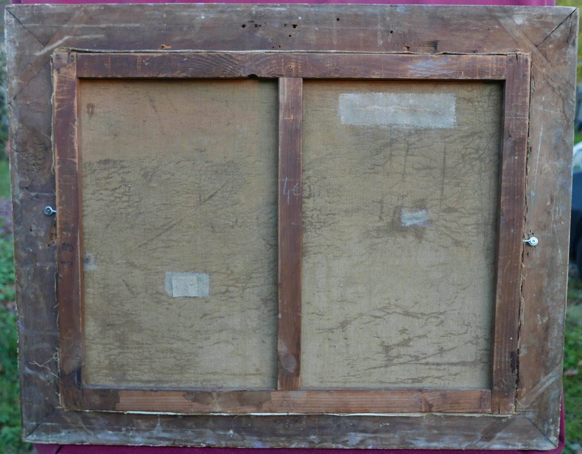 A. Derians, Landscape Painting, Shepherd And His Sheep, Oil On Canvas, Late 19th Century-photo-5