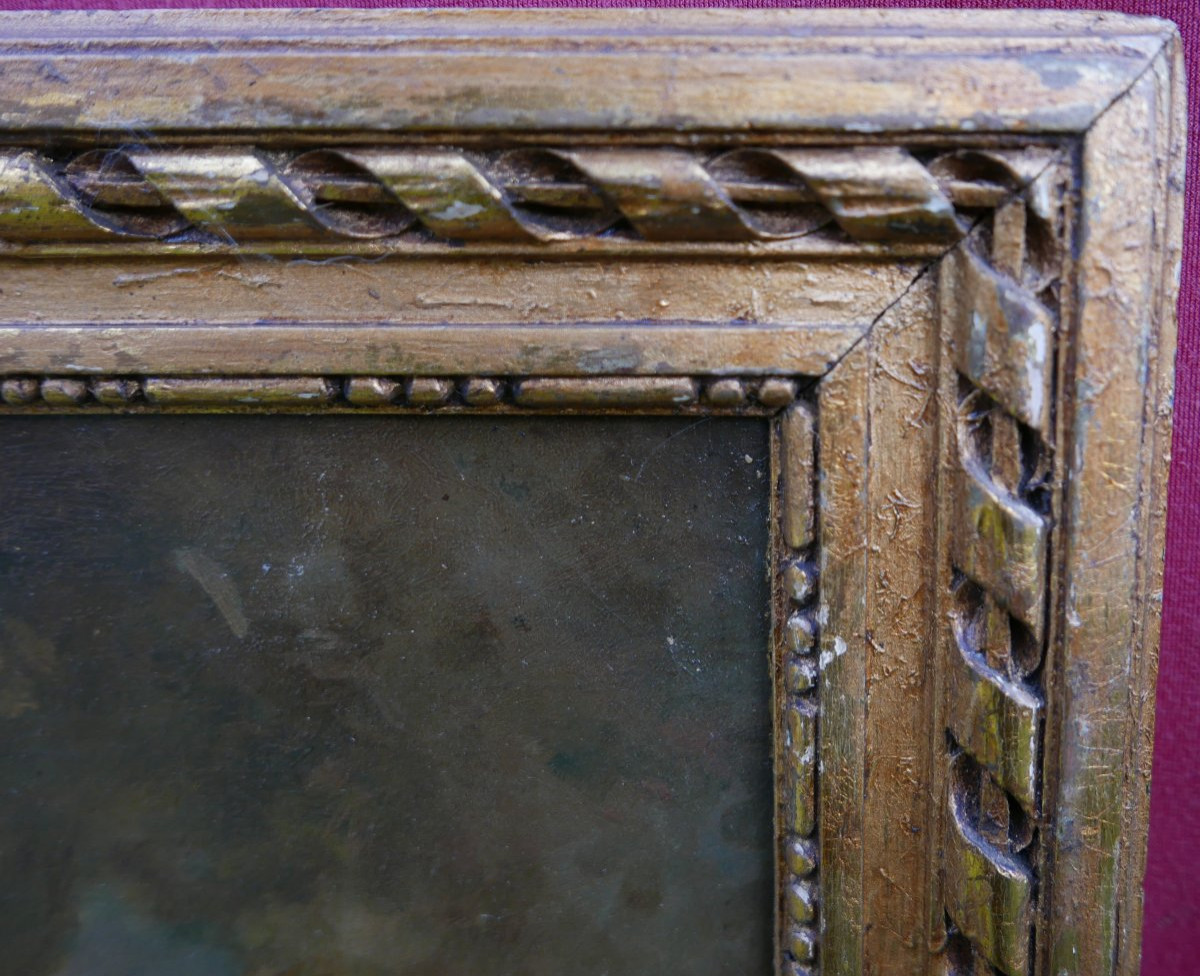 Grand Tableau Scène de Genre Allégorie Huile/Toile du XVIIIème siècle-photo-3