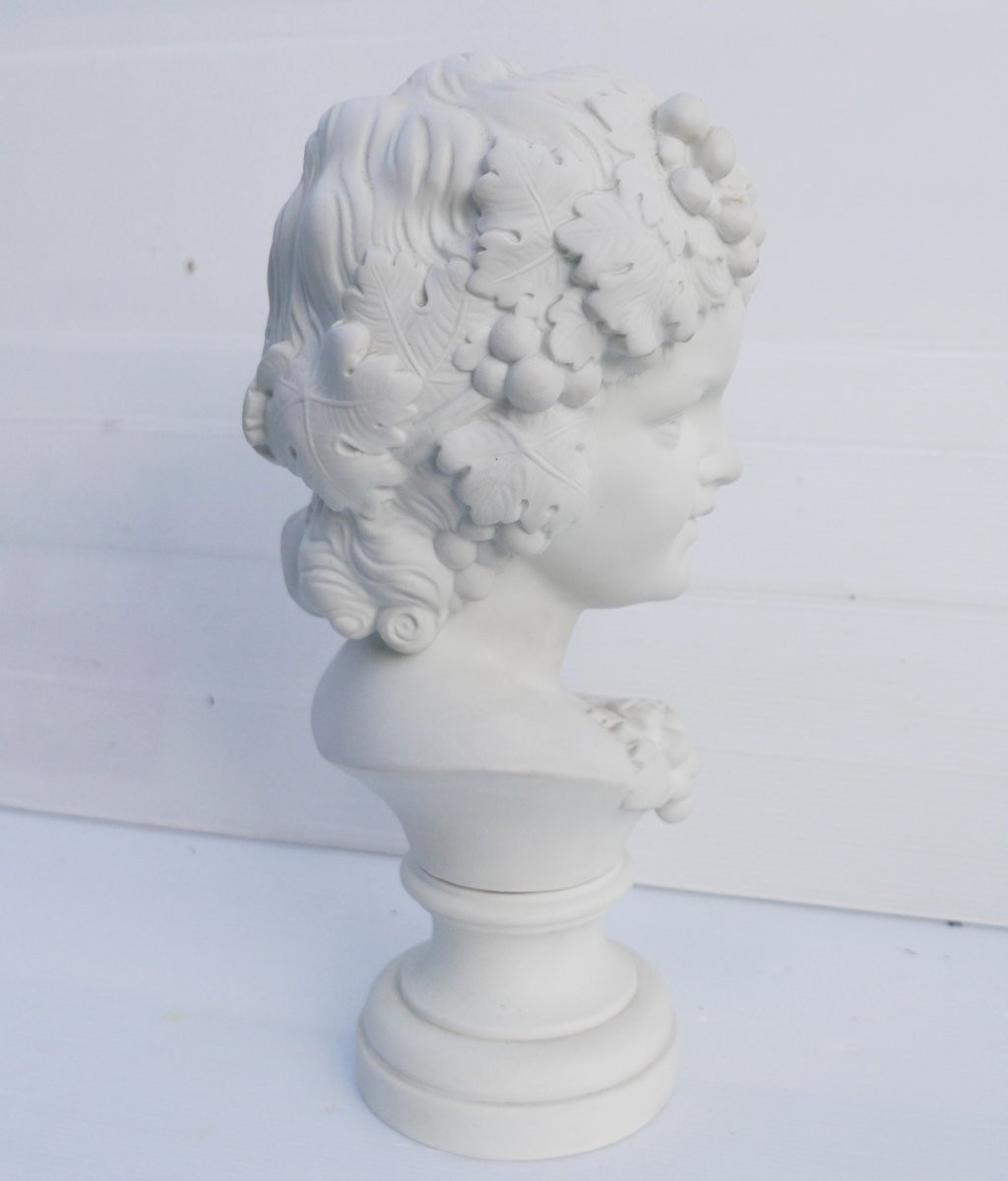Giromella Biscuit Porcelaine Bacchus Enfant XXème siècle-photo-4