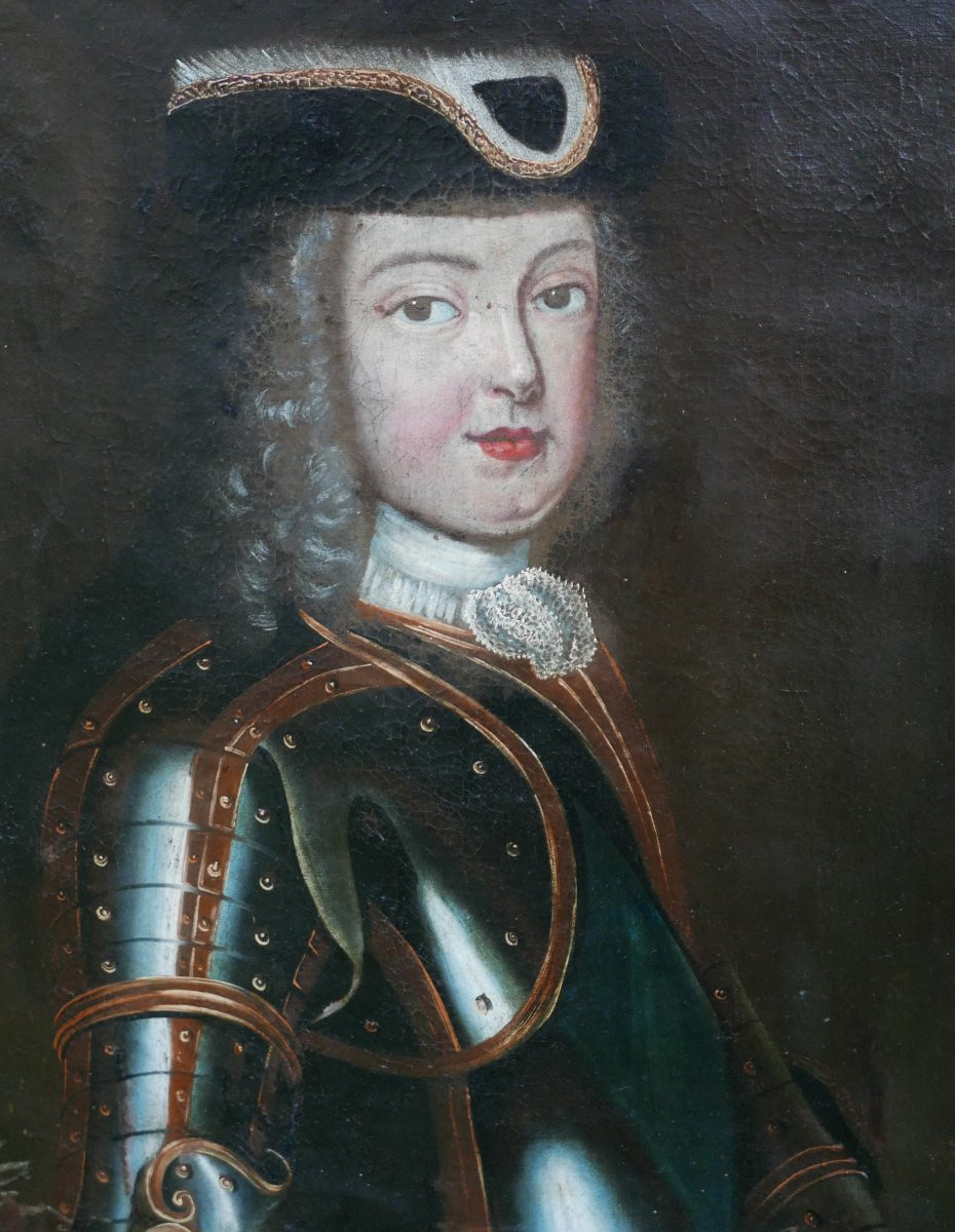 Portrait Of A Woman By Louis III Of Bourbon-condé, Oil On Canvas, Late 17th Century-photo-4