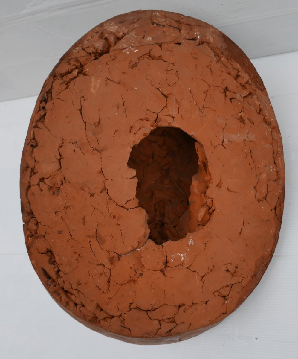 19th Century Terracotta Sculpture Of A Woman's Portrait-photo-5