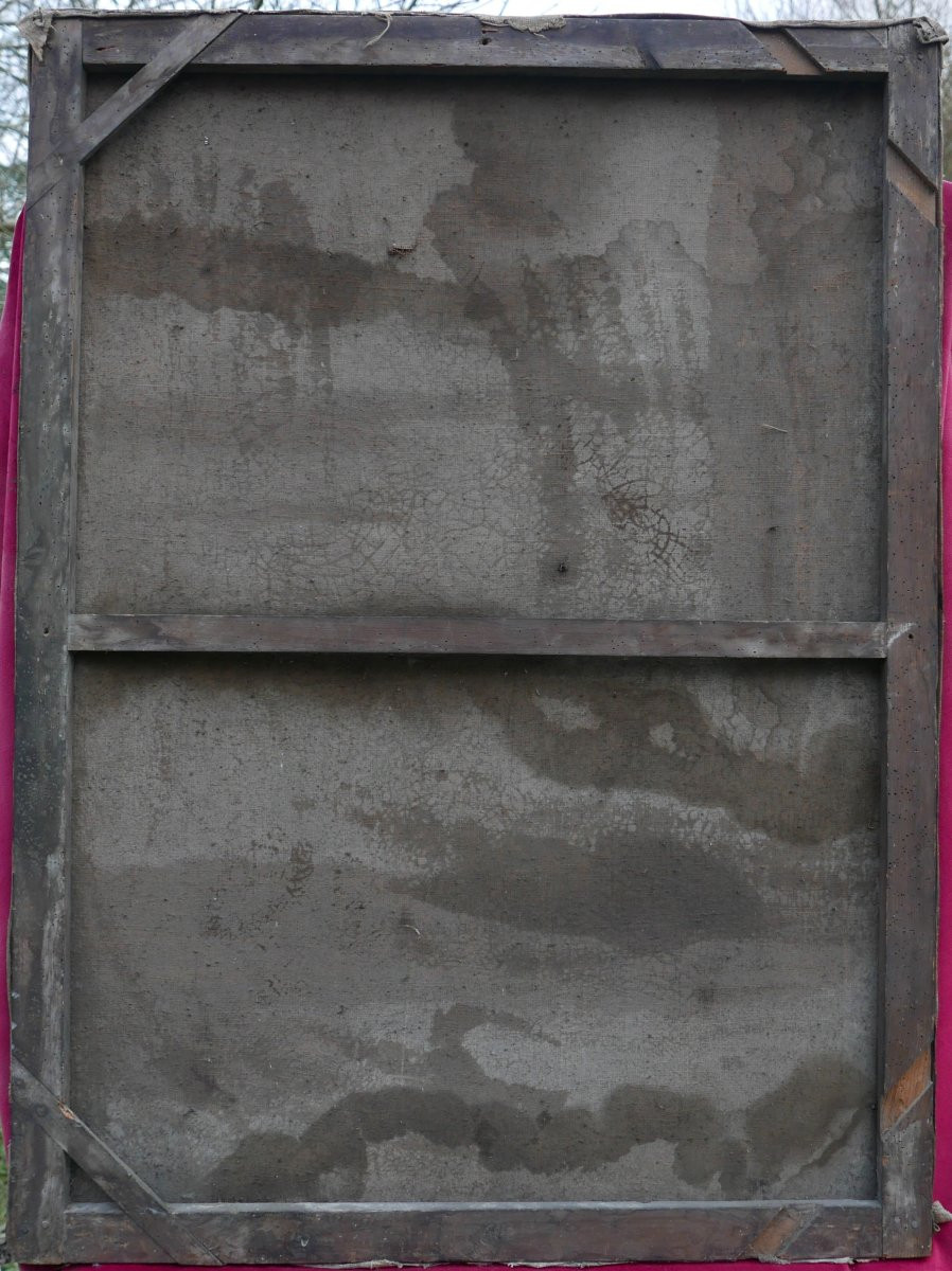 Large Portrait Of A Templar Man, Oil On Canvas, 18th Century-photo-3