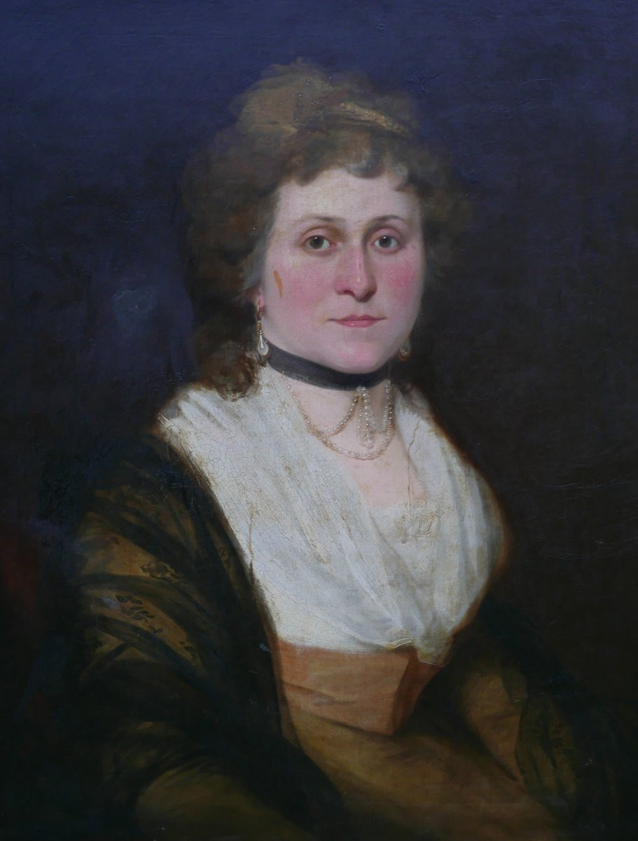 Portrait de Femme Maria Riechard Huile/Toile XVIIIème siècle-photo-3