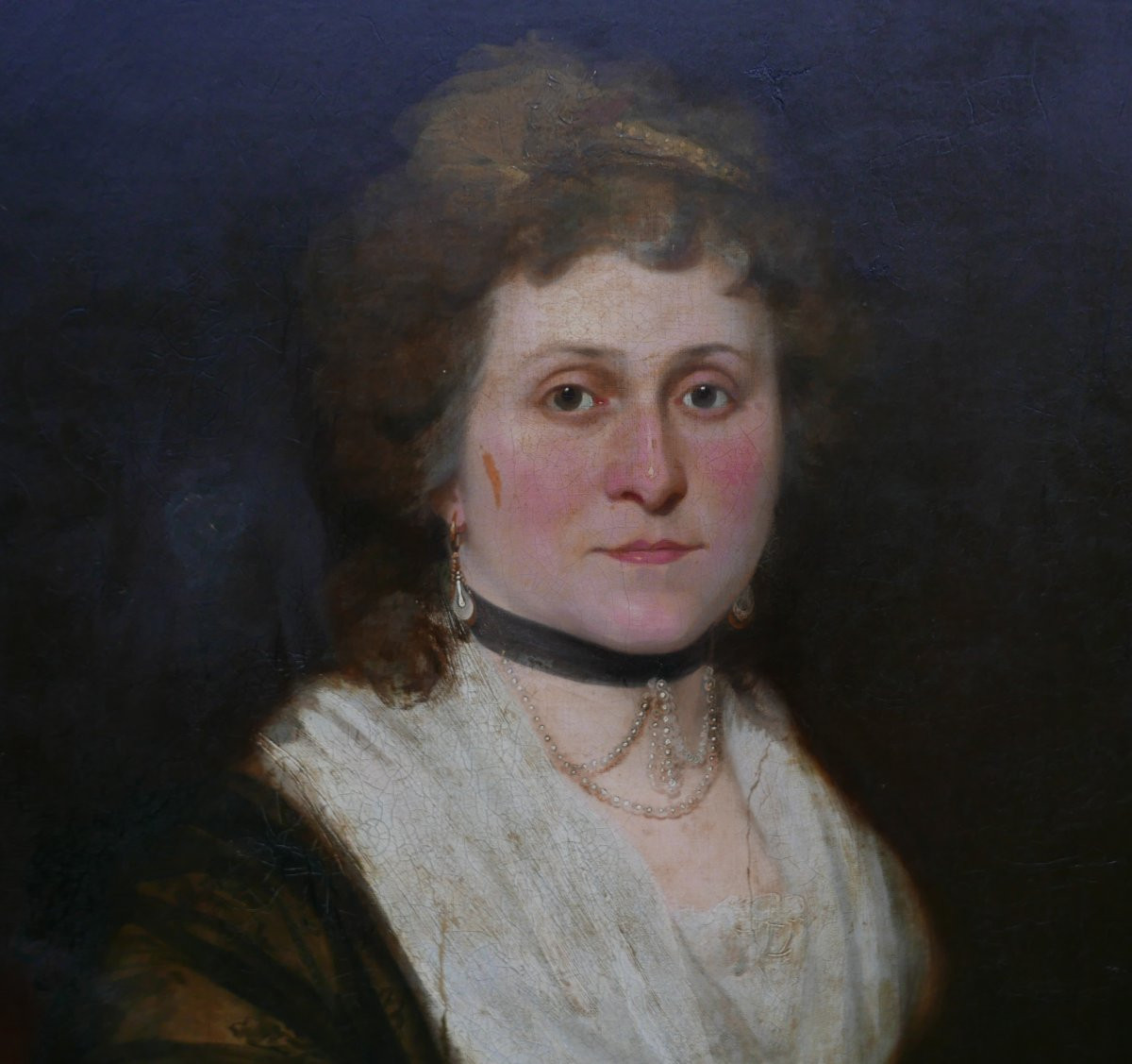 Portrait de Femme Maria Riechard Huile/Toile XVIIIème siècle-photo-4