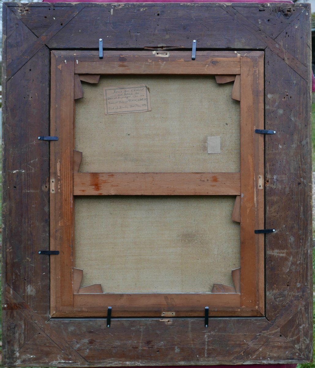 Portrait de Femme Maria Riechard Huile/Toile XVIIIème siècle-photo-8