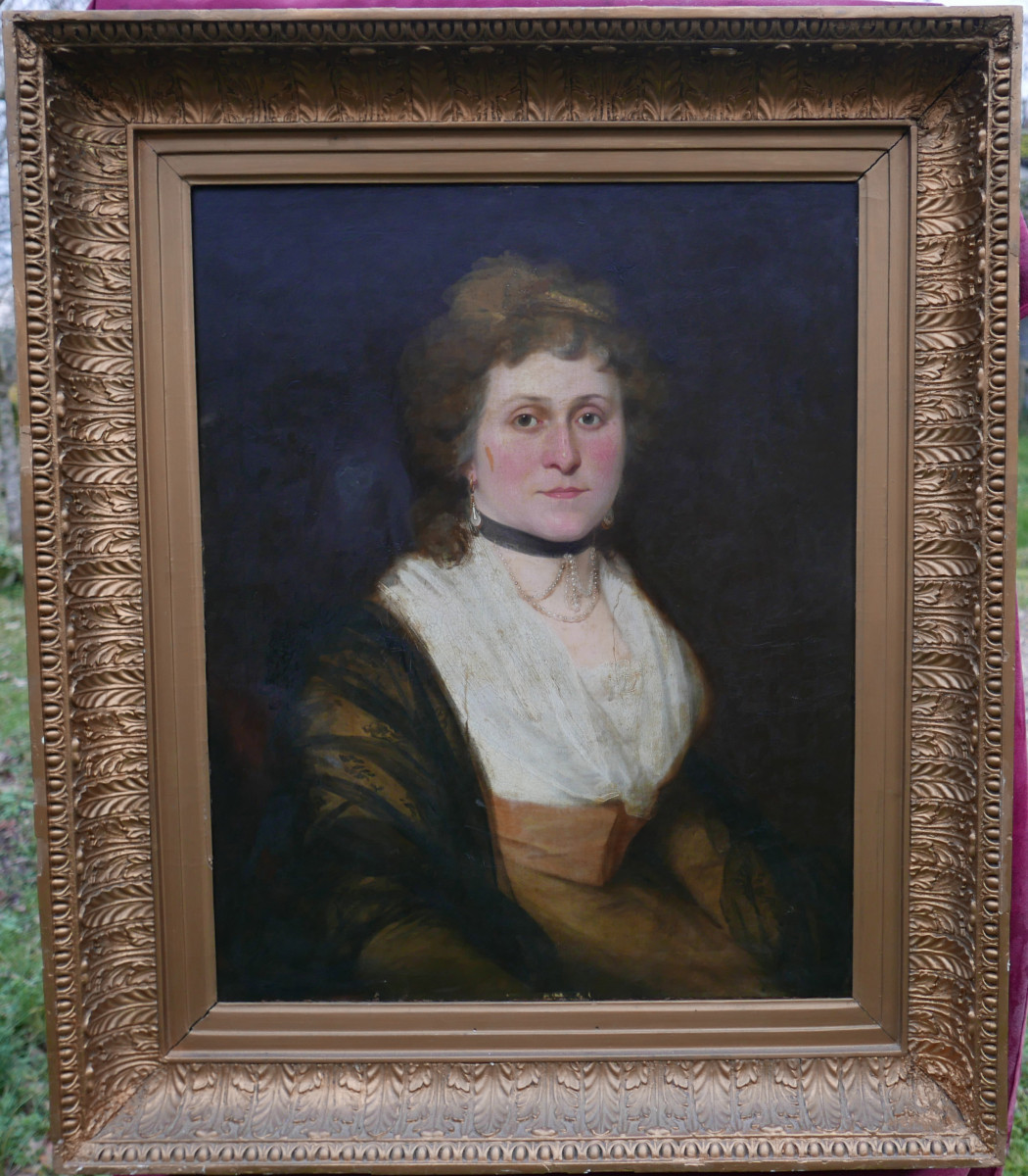 Portrait de Femme Maria Riechard Huile/Toile XVIIIème siècle
