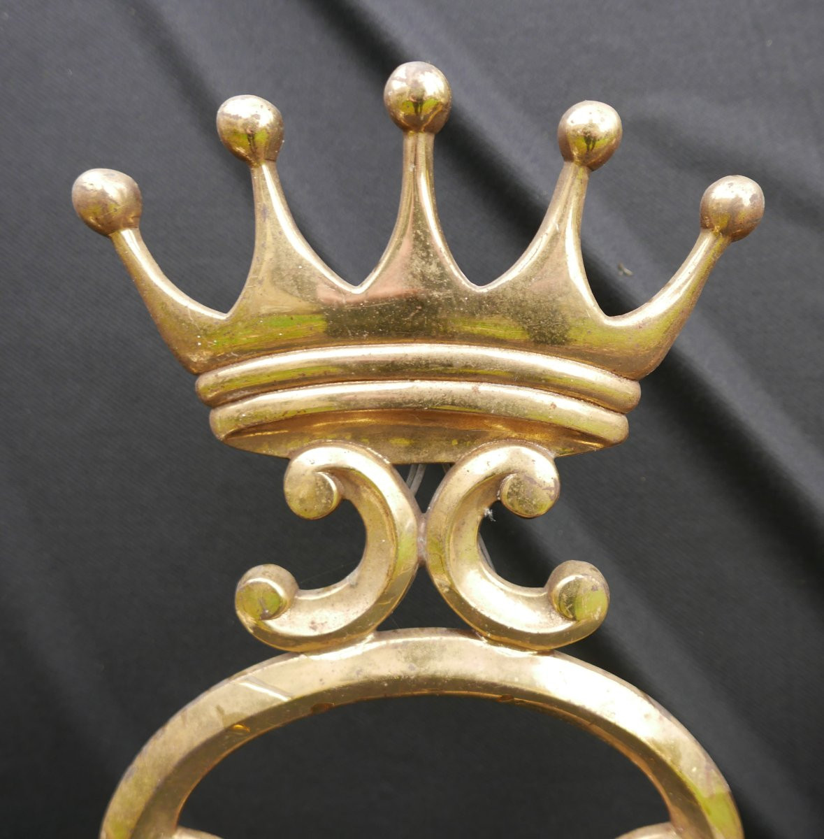 Large Vintage Gilt Bronze Wall Sconces, 20th Century, Signed-photo-4