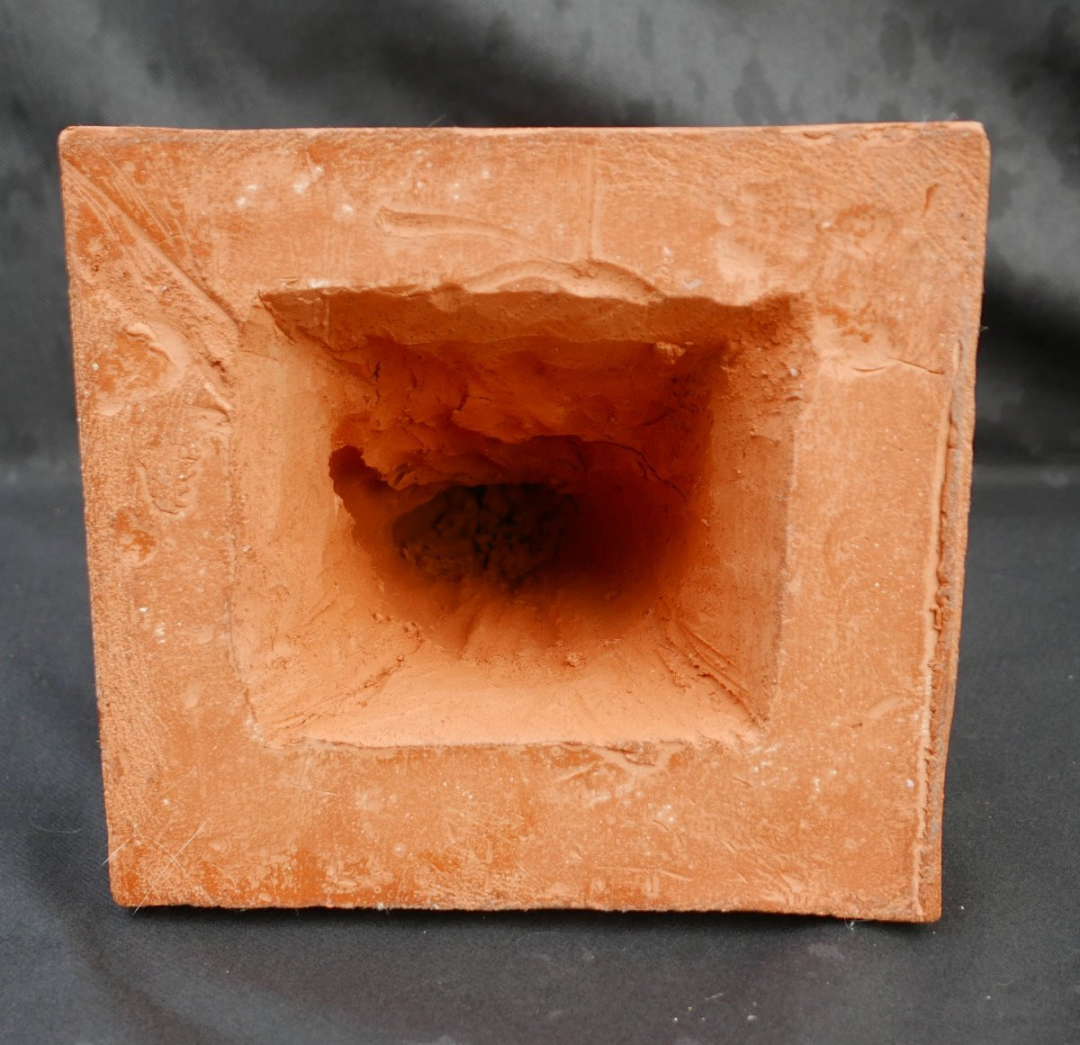 20th Century Terracotta Buddha Sculpture Monogrammed Js-photo-2