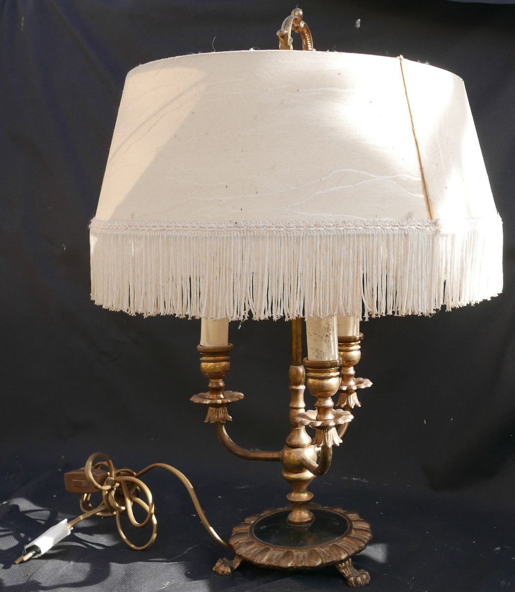 20th Century Bronze Bouillote Lamp, 1960s