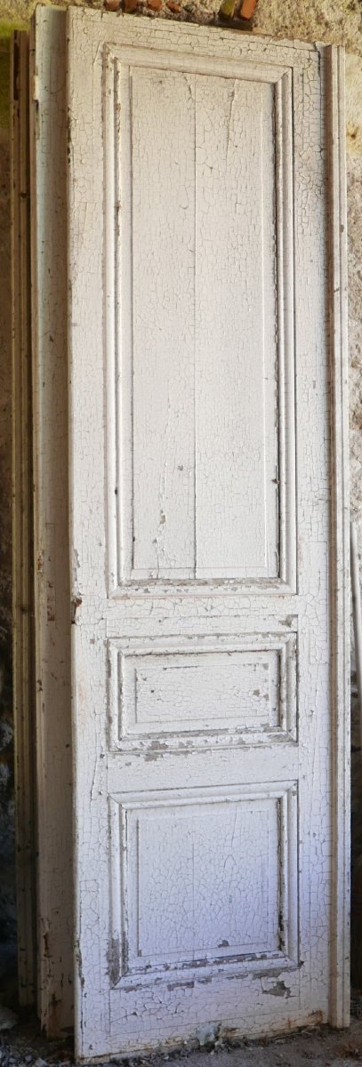 4 Large Antique Haussmannian Interior Doors From The 19th Century-photo-2