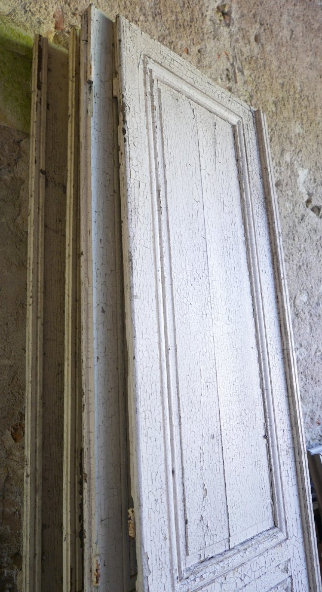 4 Large Antique Haussmannian Interior Doors From The 19th Century-photo-3