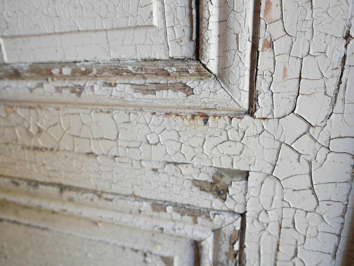 4 Large Antique Haussmannian Interior Doors From The 19th Century-photo-1