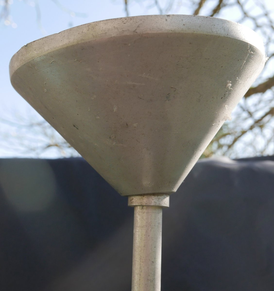 Industrial Ceiling Lamp, Holophane Glass-photo-4