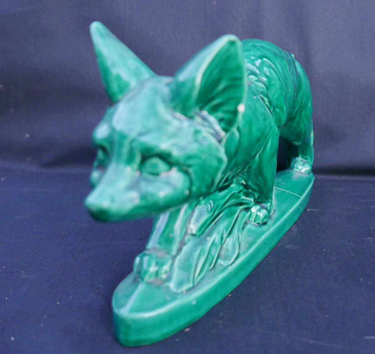 Renard Céramique Vernissée Art Deco XXème siècle-photo-4